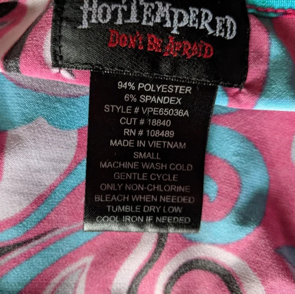 Hot Tempered Colorful Top Size Small - Picture 4 of 8